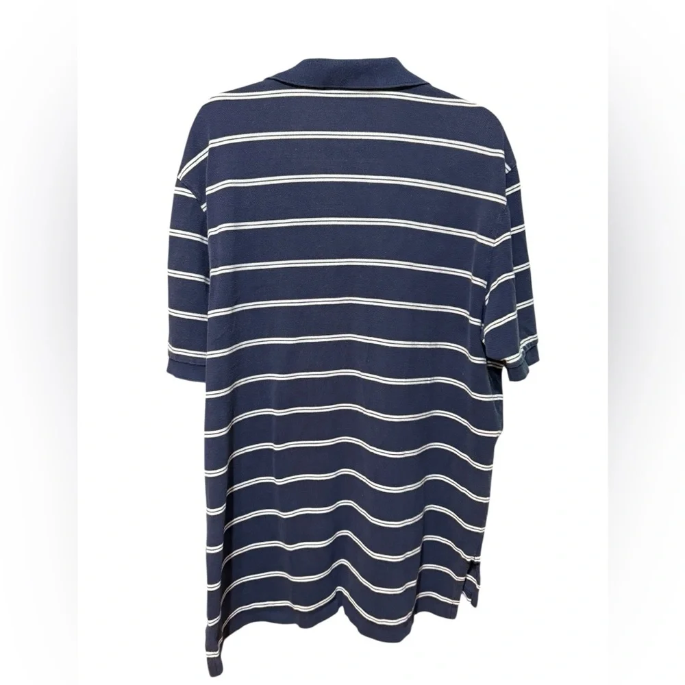Ralph Lauren Classic Fit Polo Shirt Navy Blue with White Stripes Size‎ XXL